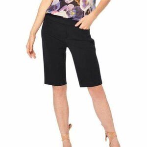 Navy Blue Trouser Short Low Rise Knee Length by ecru Size 2 Atkins Power Stretch